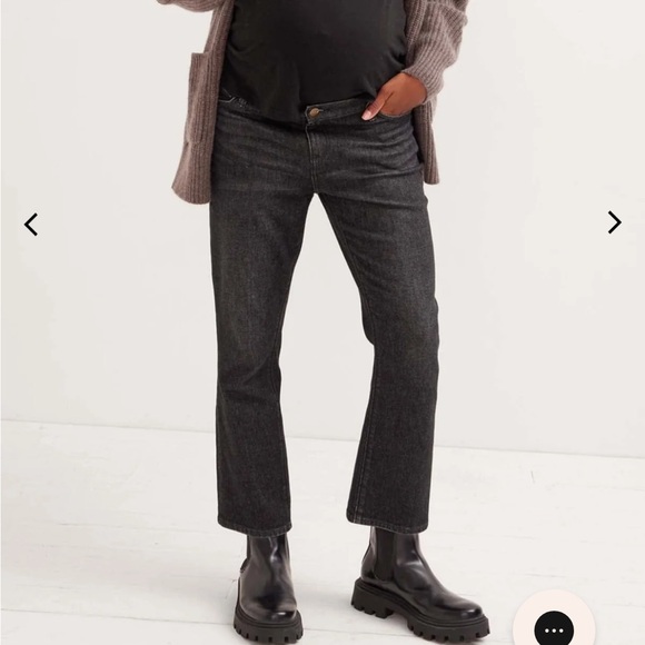 Hatch The Crop Maternity Jeans in Onyx - Picture 1 of 5